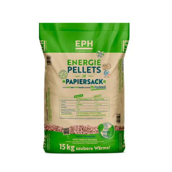4,6 kWh/kg, EPH Holzpellets ENplus A1 – 975 kg (65×15 kg), Nadelholz 6 mm