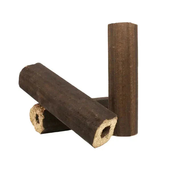 4,8 kWh/kg, Heizfuxx PiniKay Octagon Holzbriketts – 960 kg (96×10 kg), Hartholz, achteckig mit Loch