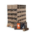 4,8 kWh/kg, Heizfuxx PiniKay Quadro Holzbriketts – 960 kg (96×10 kg), Hartholz, Vierkant mit Loch