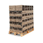 4,8 kWh/kg, Heizfuxx PiniKay Quadro Holzbriketts – 960 kg (96×10 kg), Hartholz, Vierkant mit Loch